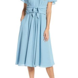 Gal Meets Glam Jane tie waist midi dress
